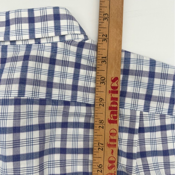 J.Crew Men’s XL Slim Flex Wrinkle Free Button-Up Shirt – Blue Plaid Cotton Blend - Picture 11 of 12